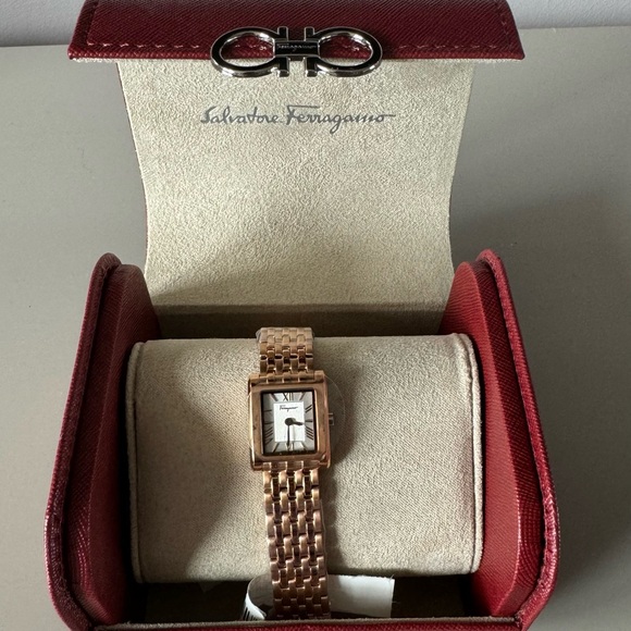 Salvatore Ferragamo Rose Gold Lace Watch - Picture 2 of 5